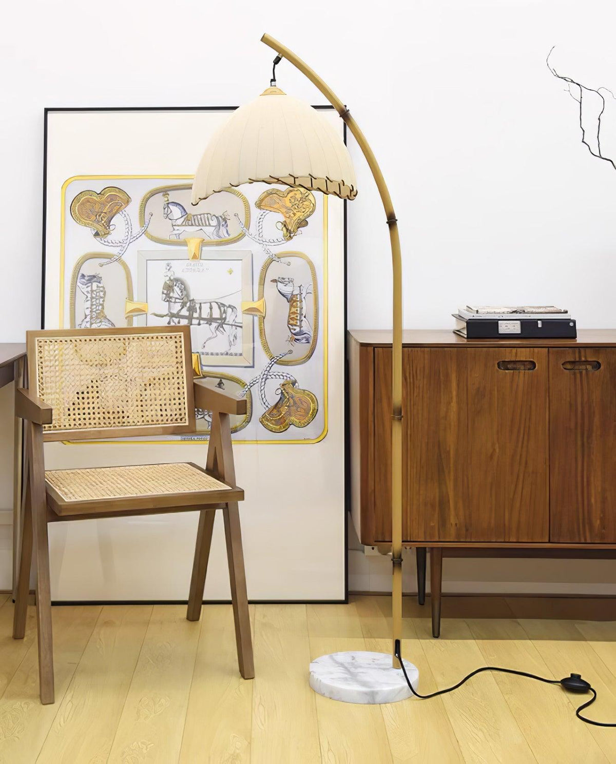Liveno Lampadaire Minimaliste en Marbre