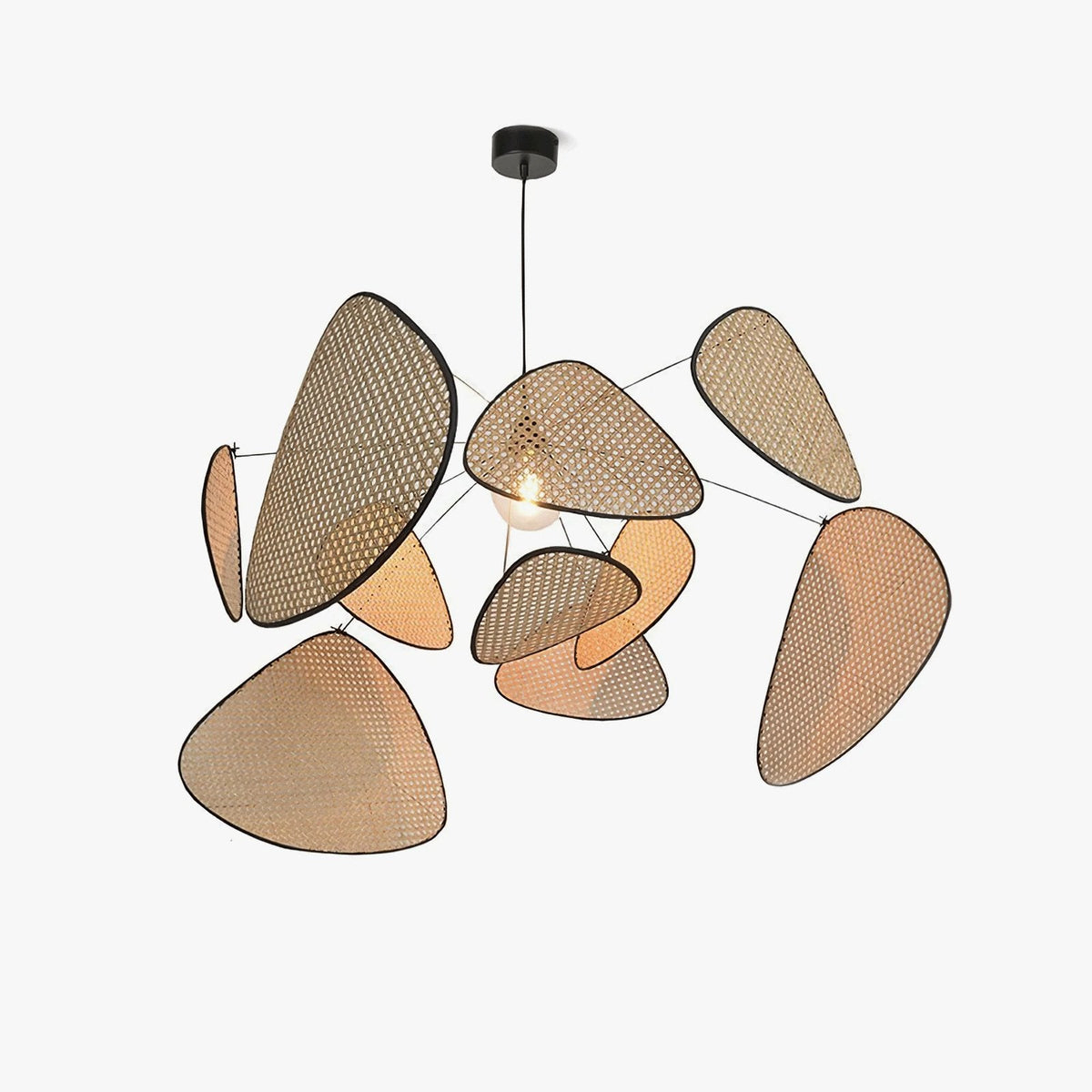 Lostel Lustre Écran Cannage Suspension Rétro-Cielum