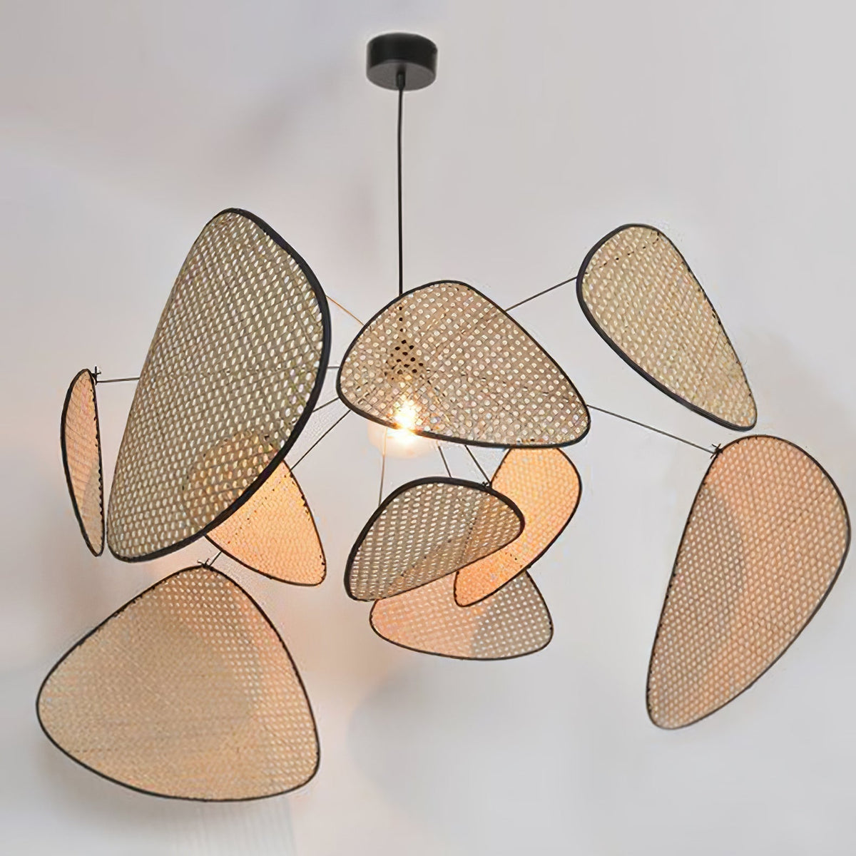 Lostel Lustre Écran Cannage Suspension Rétro-Cielum