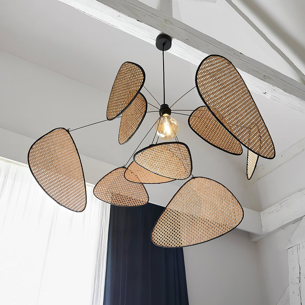 Lostel Lustre Écran Cannage Suspension Rétro-Cielum