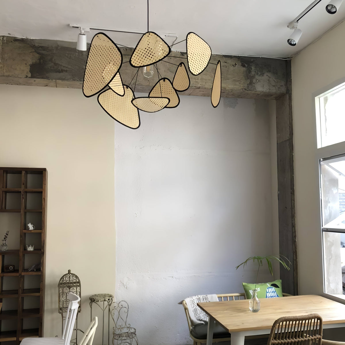 Lostel Lustre Écran Cannage Suspension Rétro-Cielum