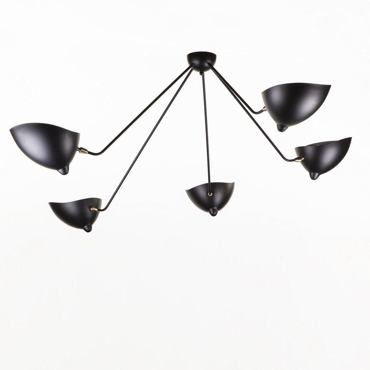 Rixor Plafonnier Trois Bras Noir Sculptural-Cielum
