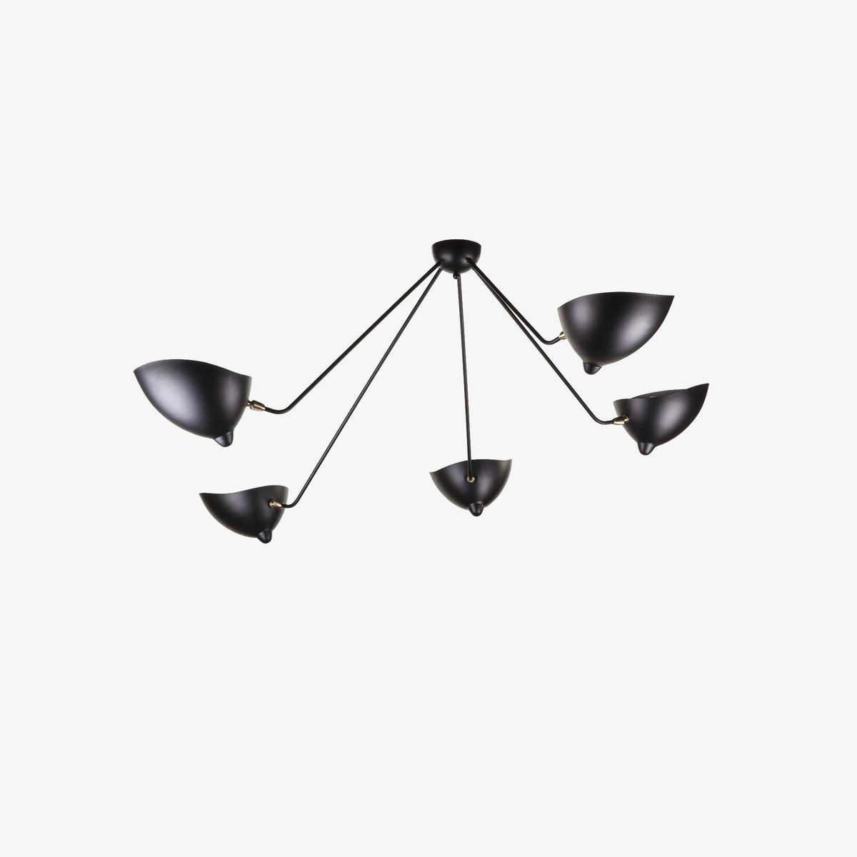 Rixor Plafonnier Trois Bras Noir Sculptural-Cielum