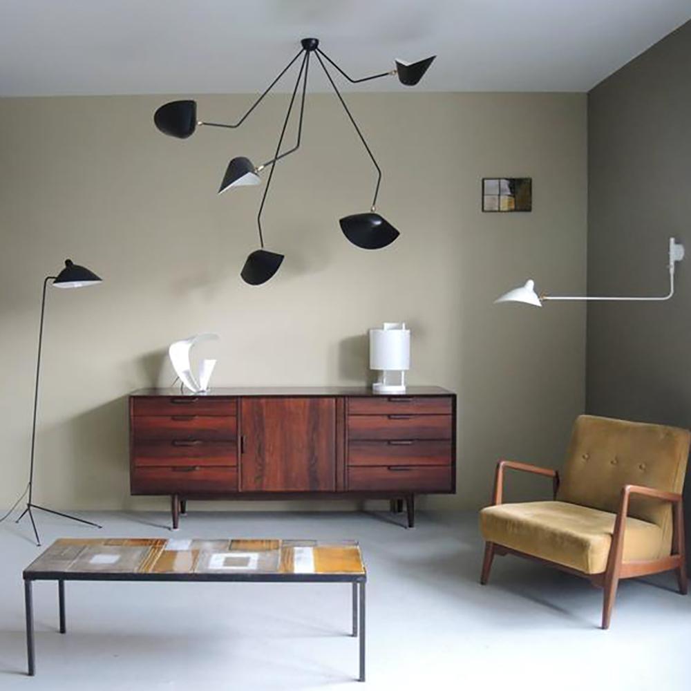 Rixor Plafonnier Trois Bras Noir Sculptural-Cielum
