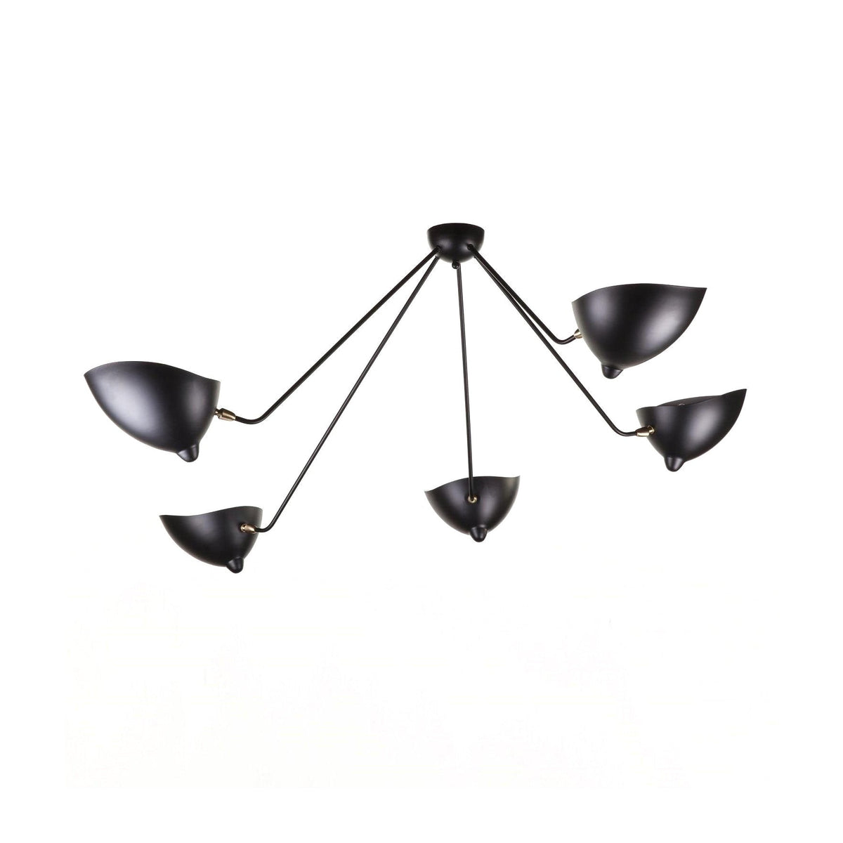 Rixor Plafonnier Trois Bras Noir Sculptural-Cielum