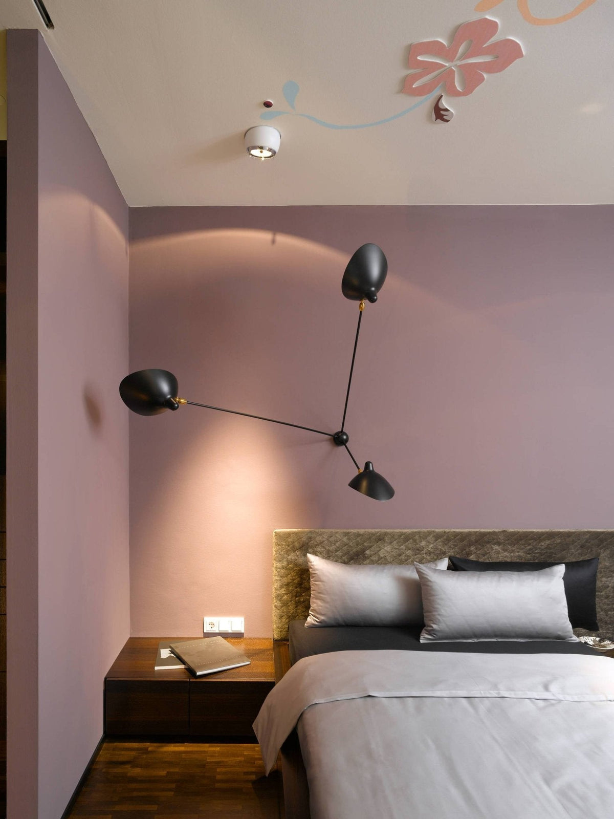 Rixor Plafonnier Trois Bras Noir Sculptural-Cielum