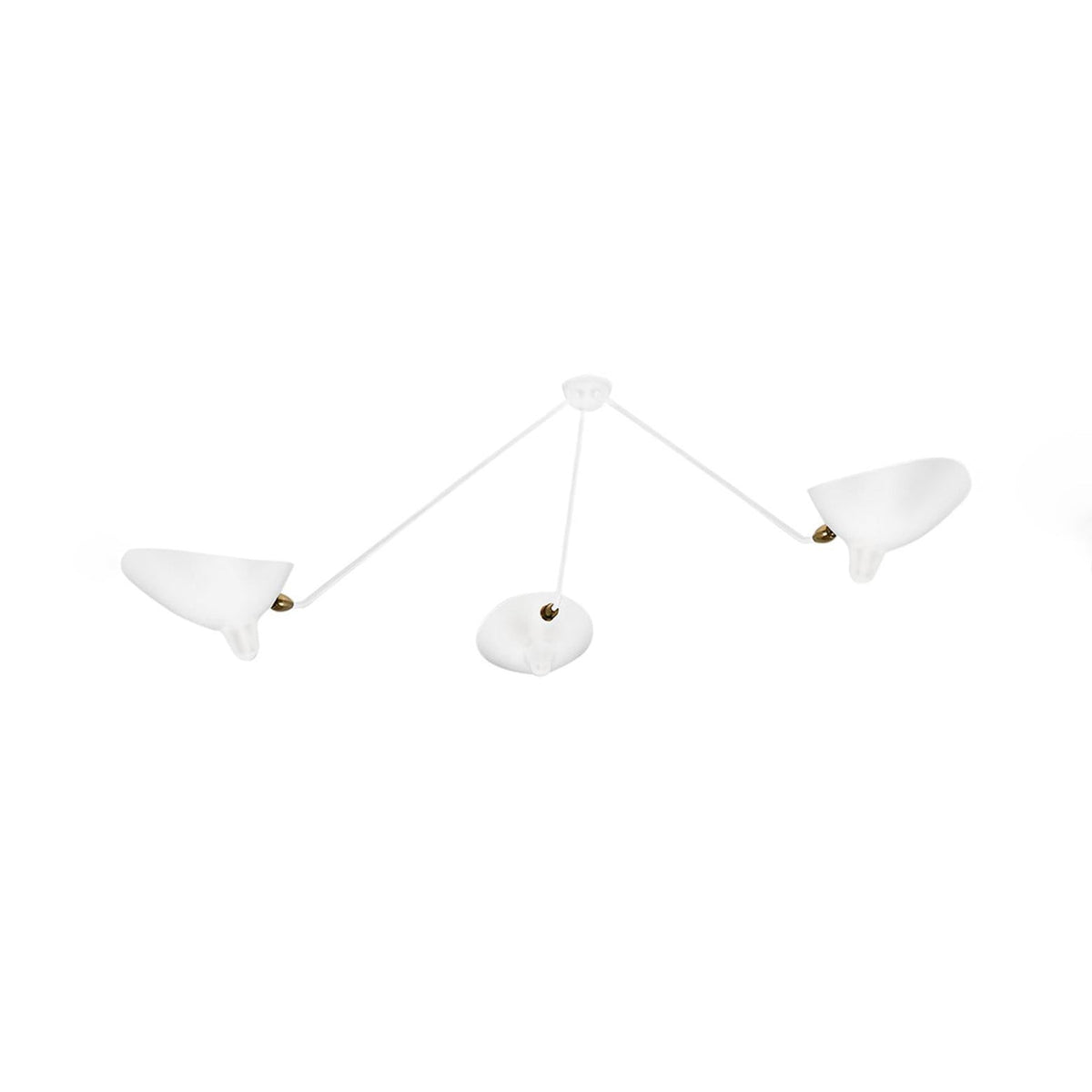 Rixor Plafonnier Trois Bras Noir Sculptural-Cielum