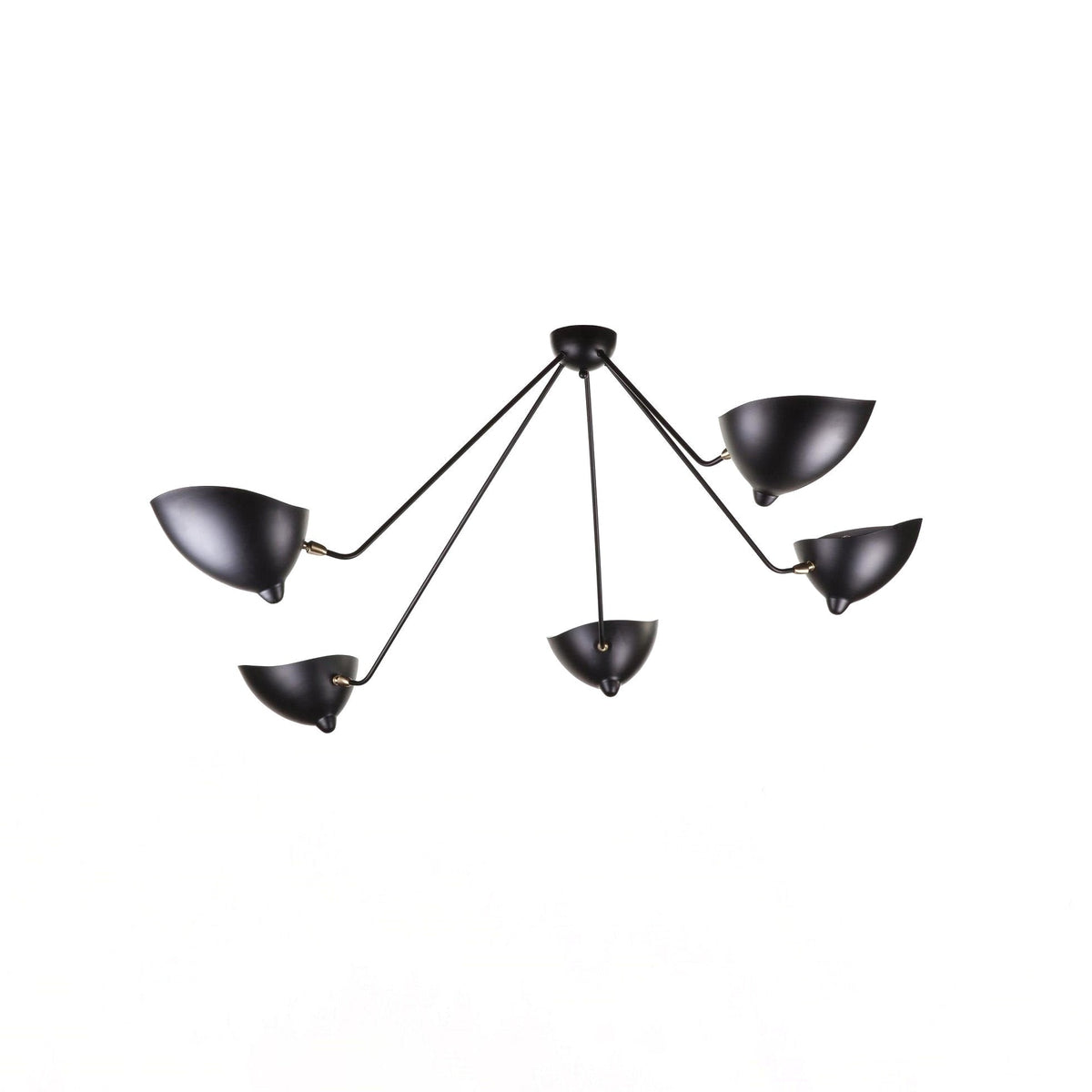 Rixor Plafonnier Trois Bras Noir Sculptural-Cielum