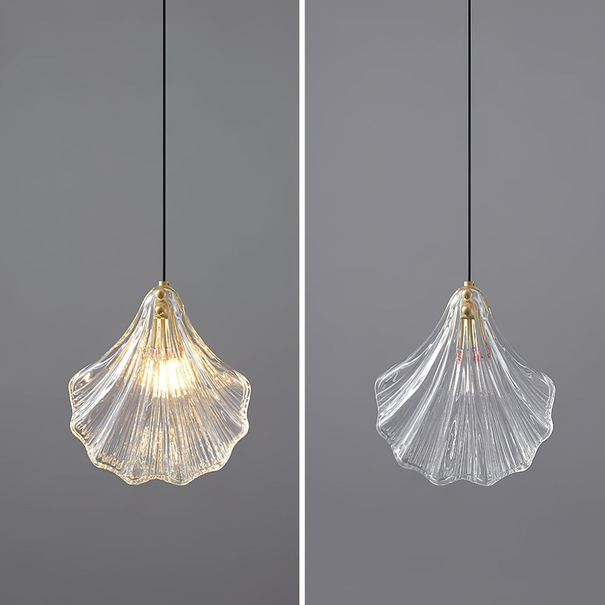 Seloq Suspension en Verre Coquillage Artistique Élégante-Cielum