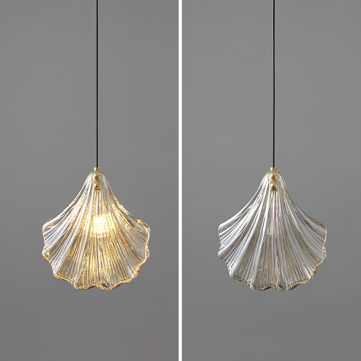 Seloq Suspension en Verre Coquillage Artistique Élégante-Cielum