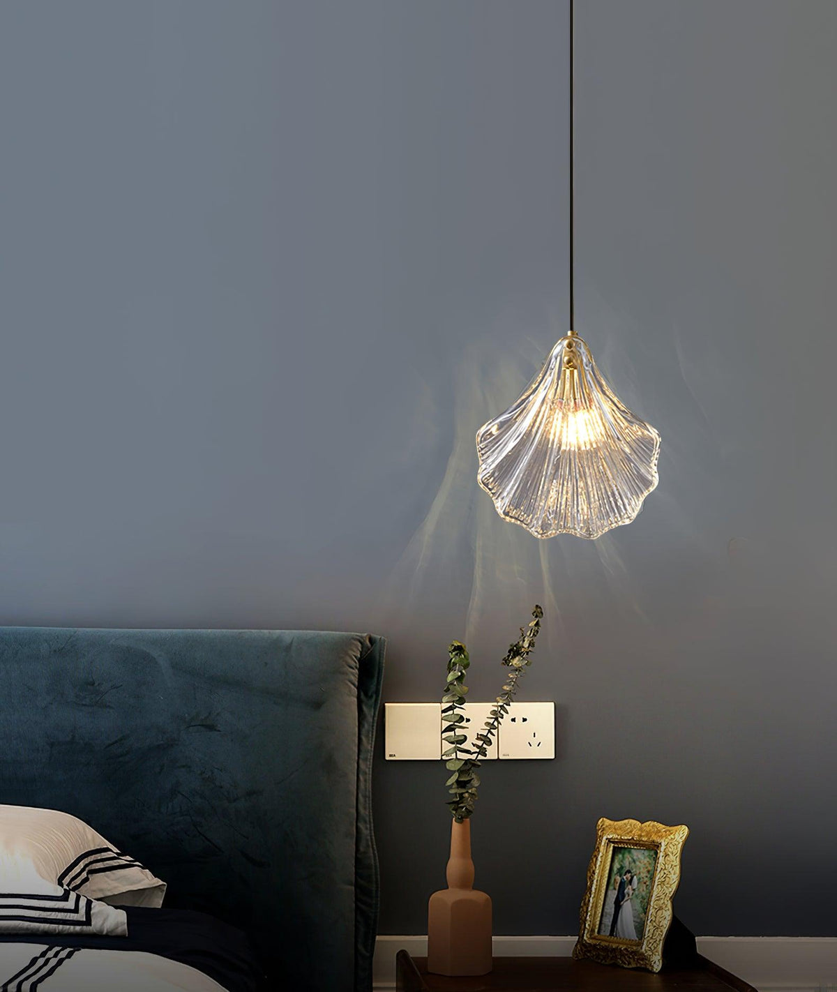 Seloq Suspension en Verre Coquillage Artistique Élégante-Cielum