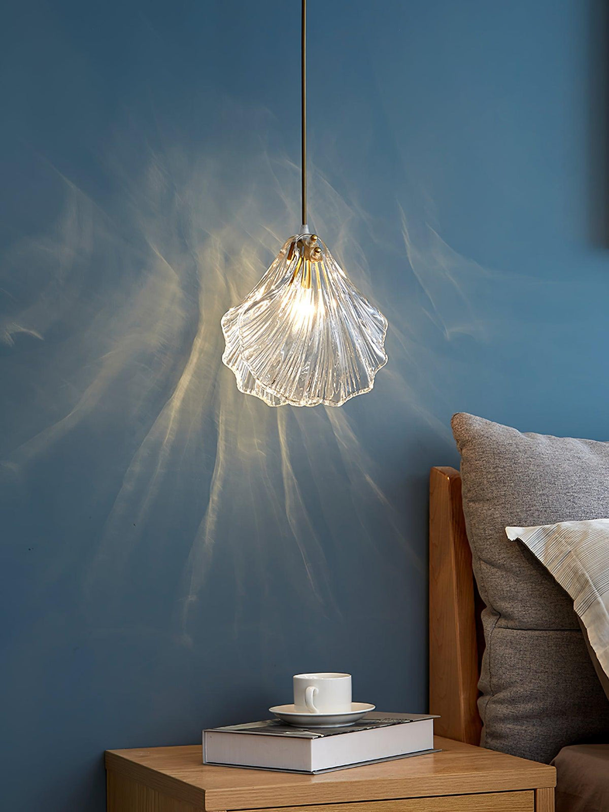 Seloq Suspension en Verre Coquillage Artistique Élégante-Cielum