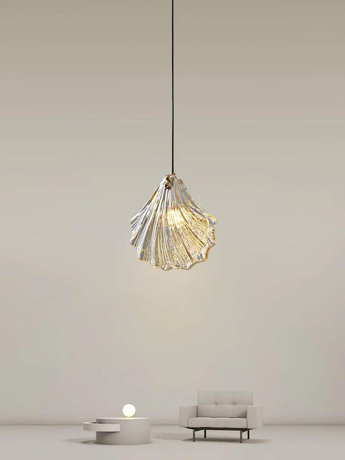Seloq Suspension en Verre Coquillage Artistique Élégante-Cielum