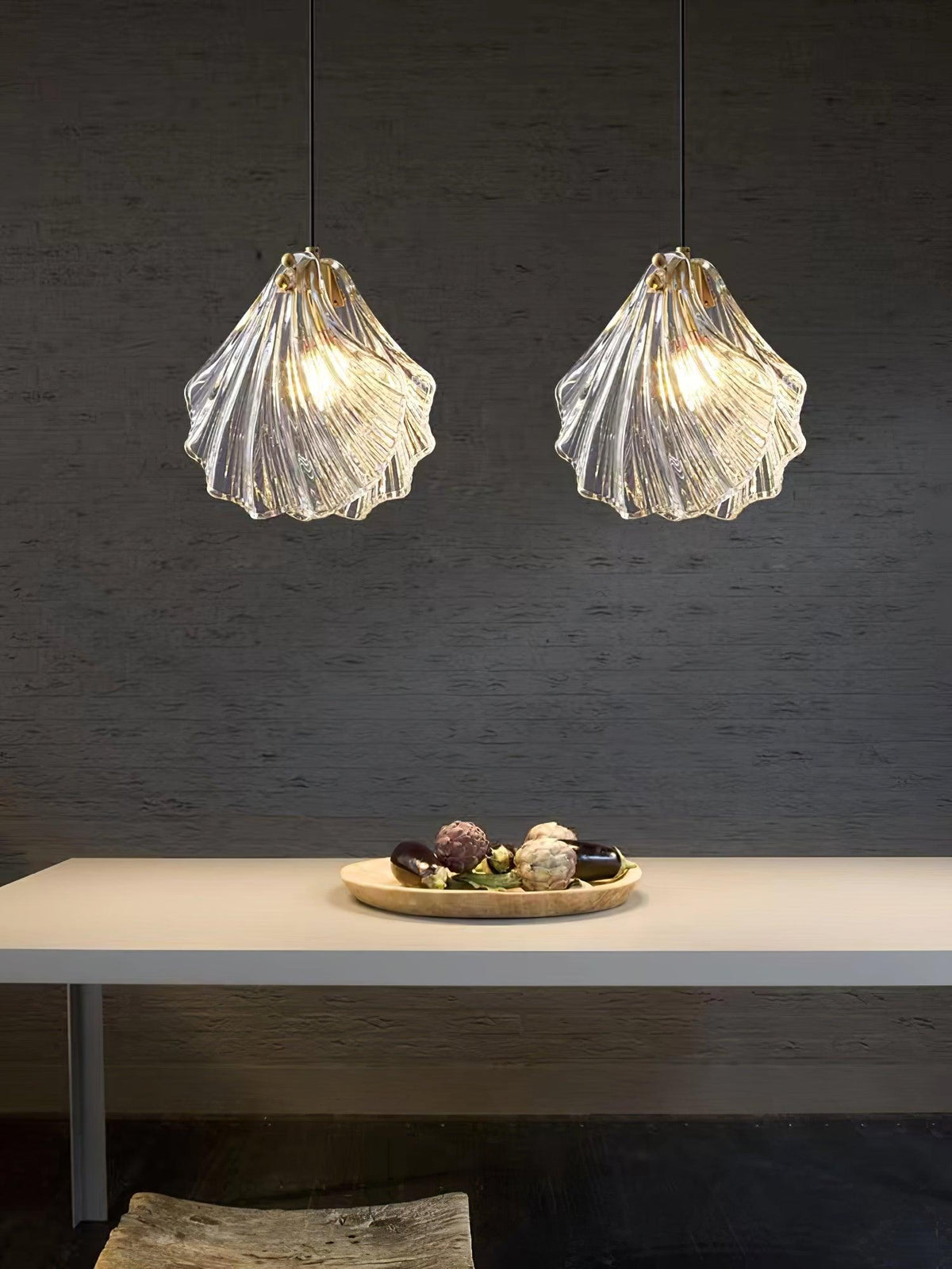 Seloq Suspension en Verre Coquillage Artistique Élégante-Cielum