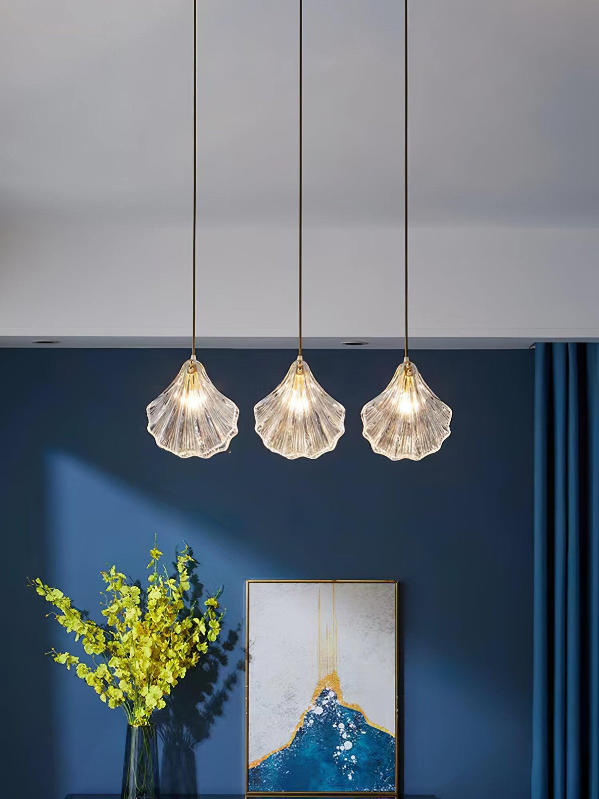 Seloq Suspension en Verre Coquillage Artistique Élégante-Cielum