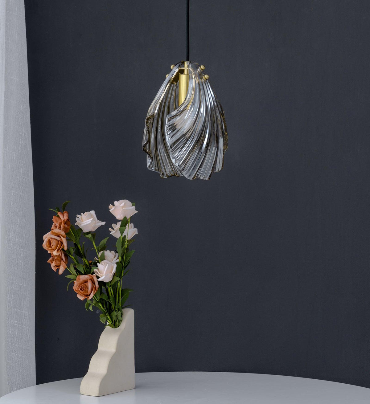 Seloq Suspension en Verre Coquillage Artistique Élégante-Cielum
