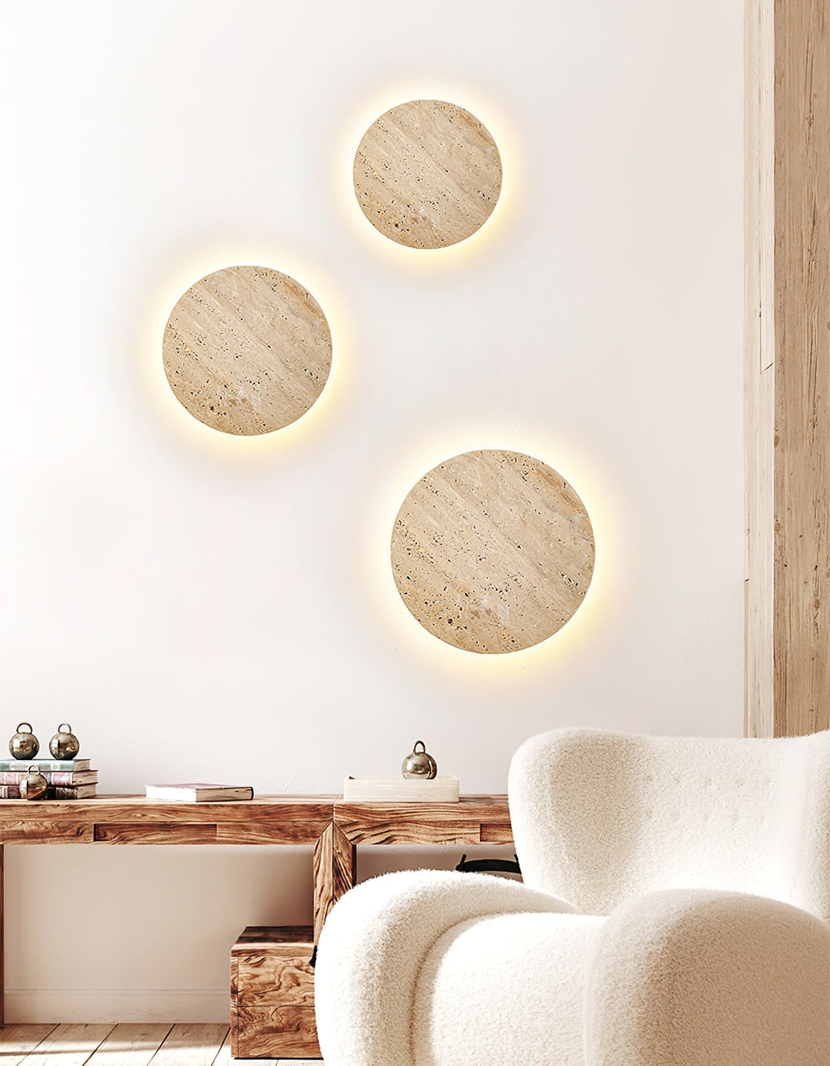 Sostix Travertin Luminaire Mural-Cielum