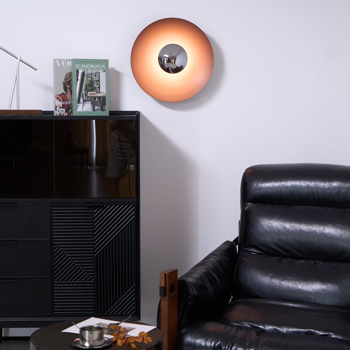 Wall Lamp Eclipse Inspired Halo Glow Modern Minimalist Art Accent-Neutral Decor