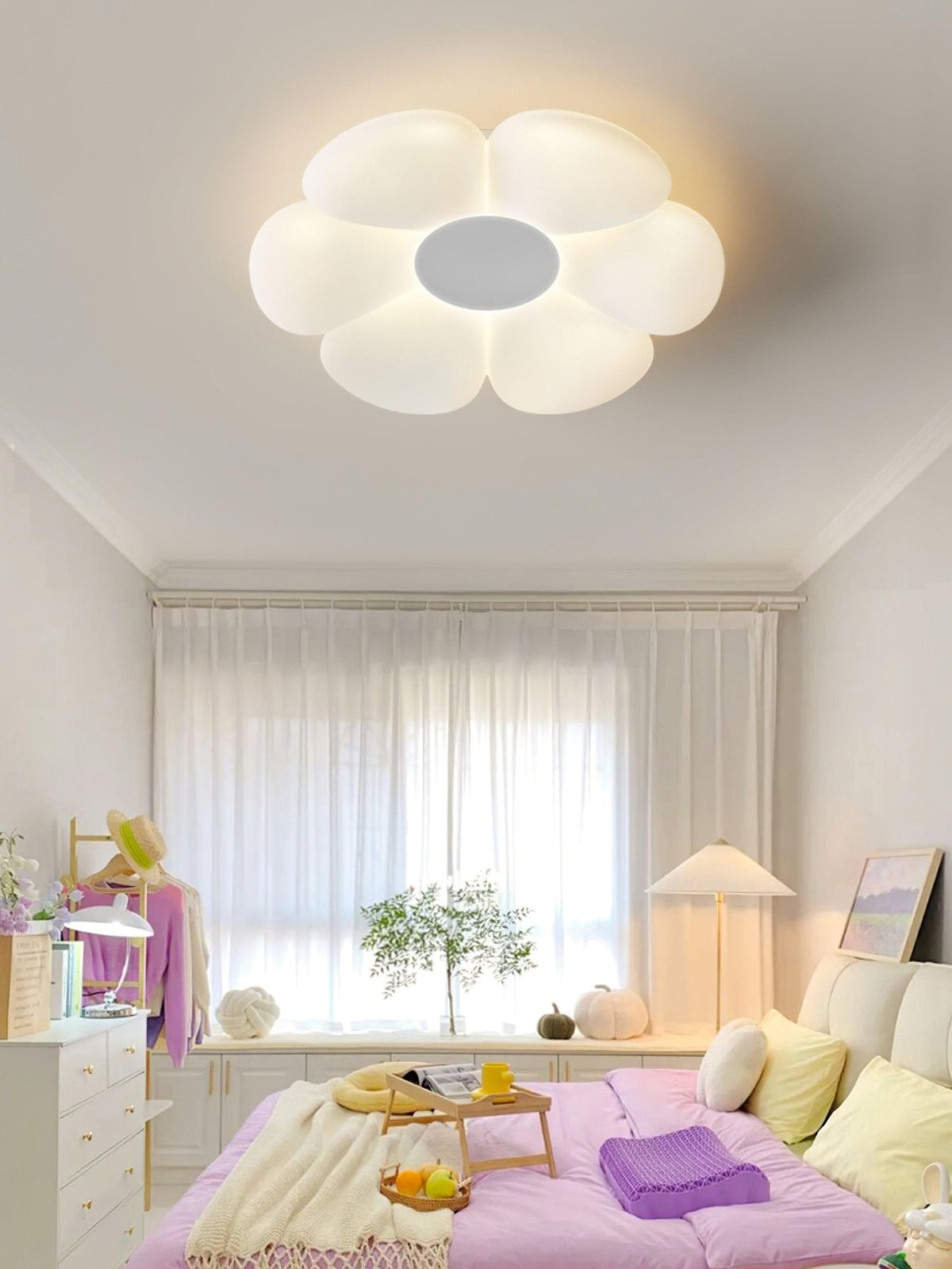 Rivi Plafonnier Fleur à Six Pétales pour Chambre d'Enfant-Cielum