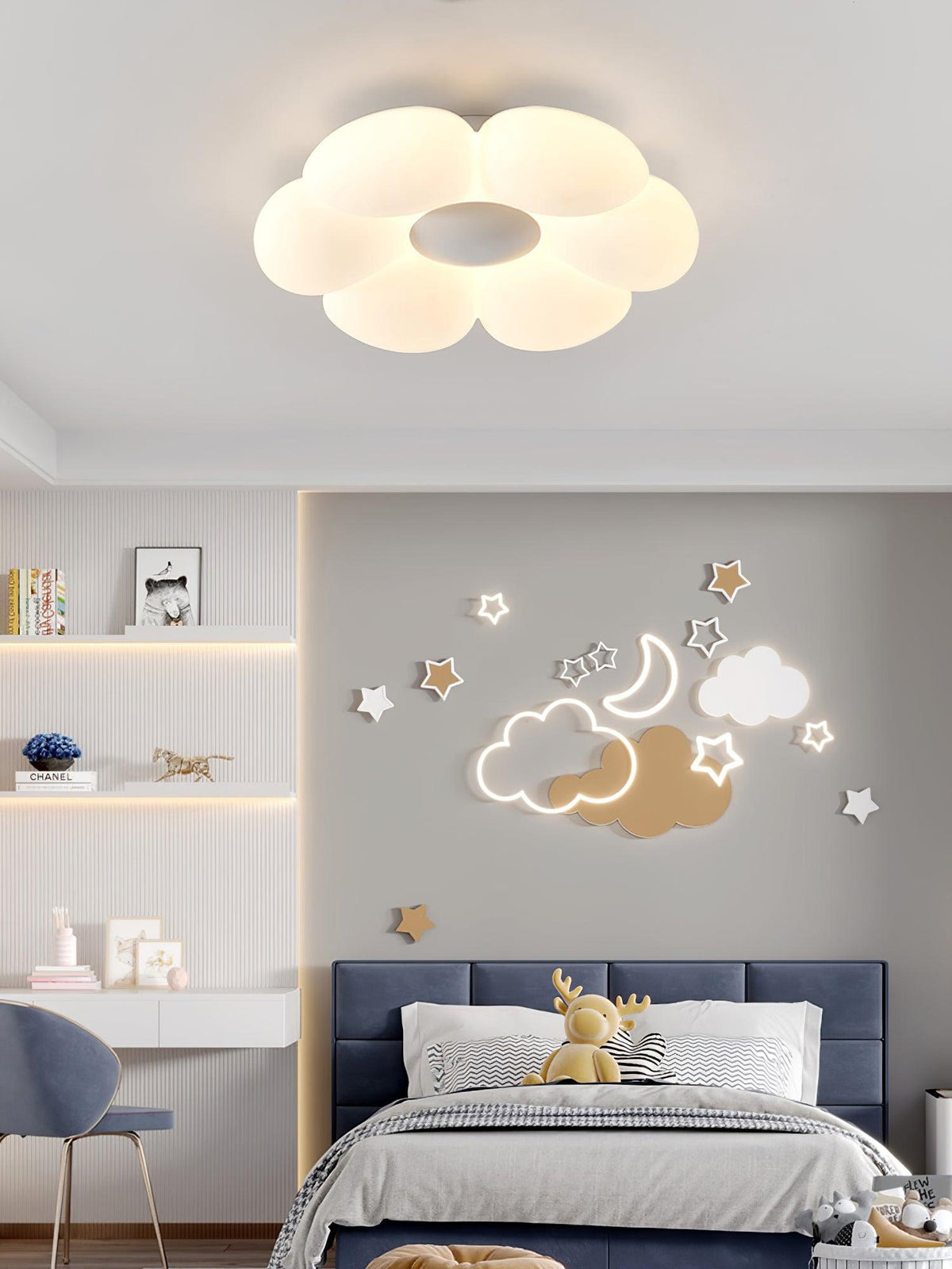 Rivi Plafonnier Fleur à Six Pétales pour Chambre d'Enfant-Cielum