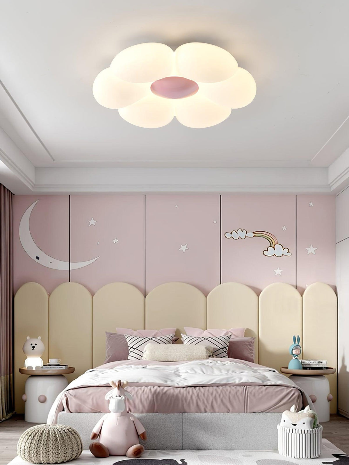 Rivi Plafonnier Fleur à Six Pétales pour Chambre d'Enfant-Cielum