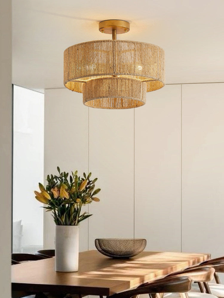 Cormhurst Plafonnier En Corde De Chanvre