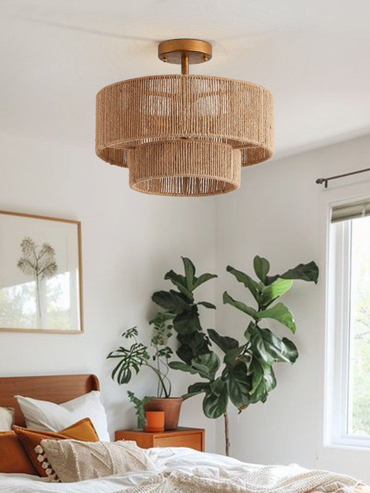 Cormhurst Plafonnier En Corde De Chanvre