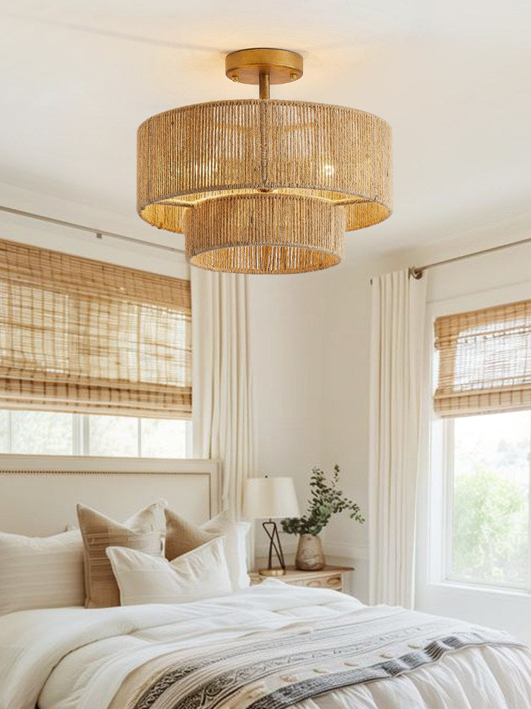 Cormhurst Plafonnier En Corde De Chanvre