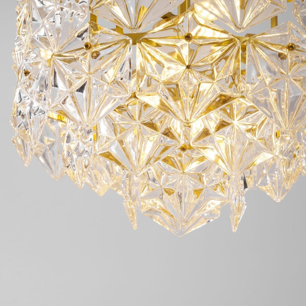 Tirixo Lustre en Verre Flocon de Neige Doré-Cielum