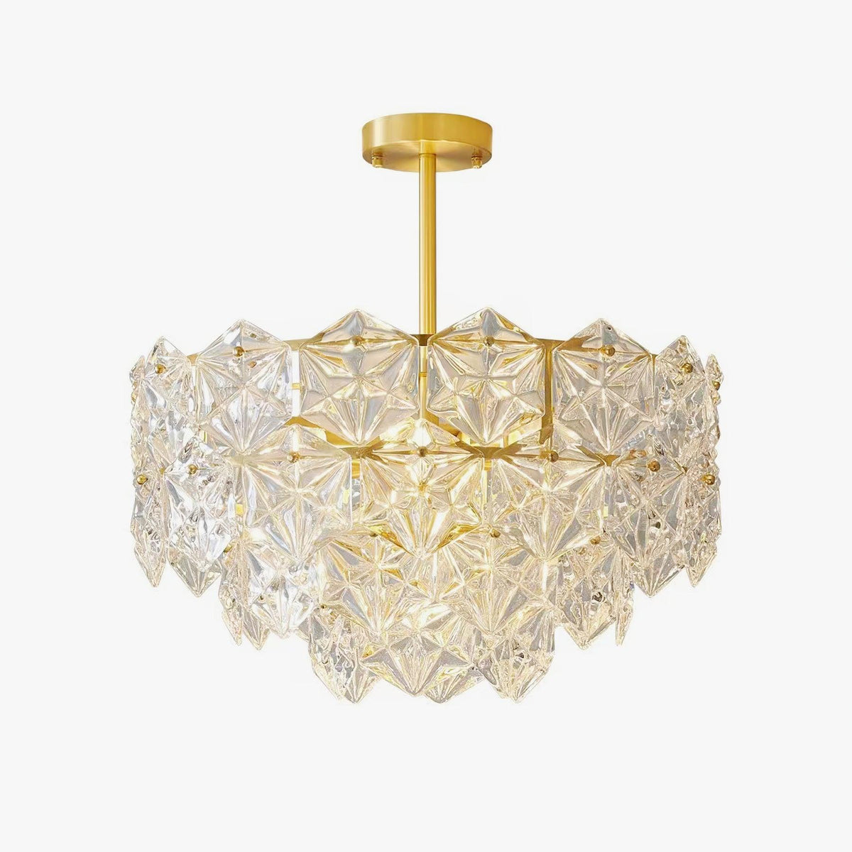 Tirixo Lustre en Verre Flocon de Neige Doré-Cielum