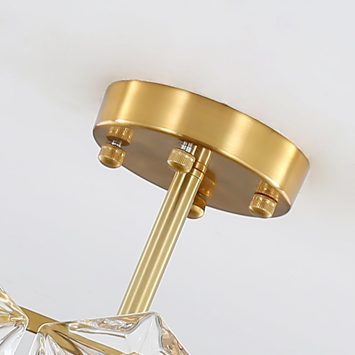 Tirixo Lustre en Verre Flocon de Neige Doré-Cielum