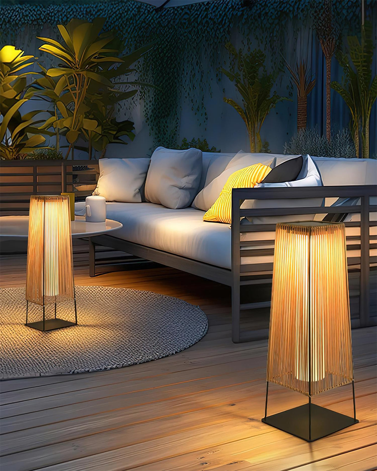 Erixenor Lampe de Poteau Extérieure à Lames Verticales-Cielum