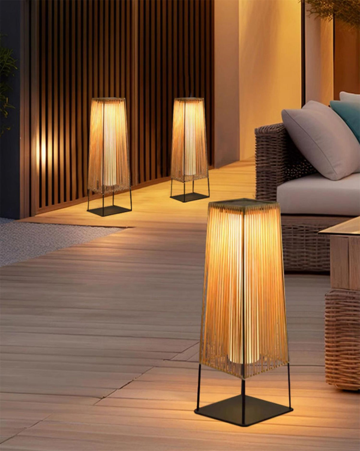 Erixenor Lampe de Poteau Extérieure à Lames Verticales-Cielum