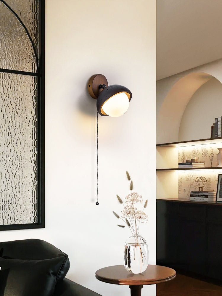 Serenaria Globe Noir Travertin Applique Murale Pivotante