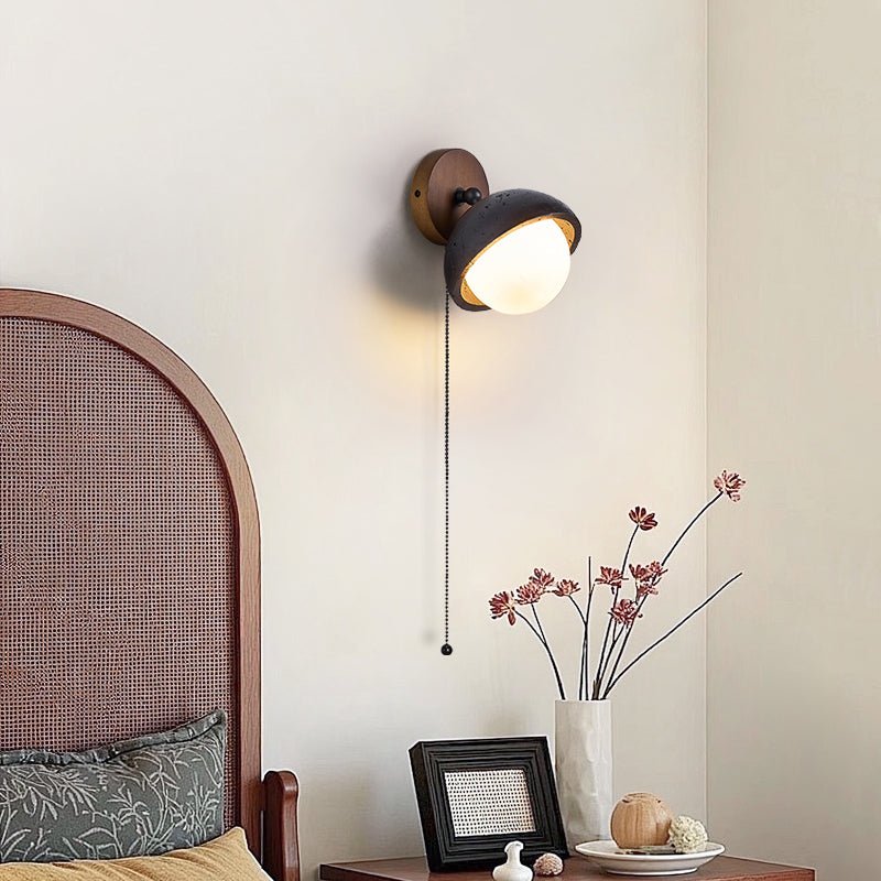 Serenaria Globe Noir Travertin Applique Murale Pivotante