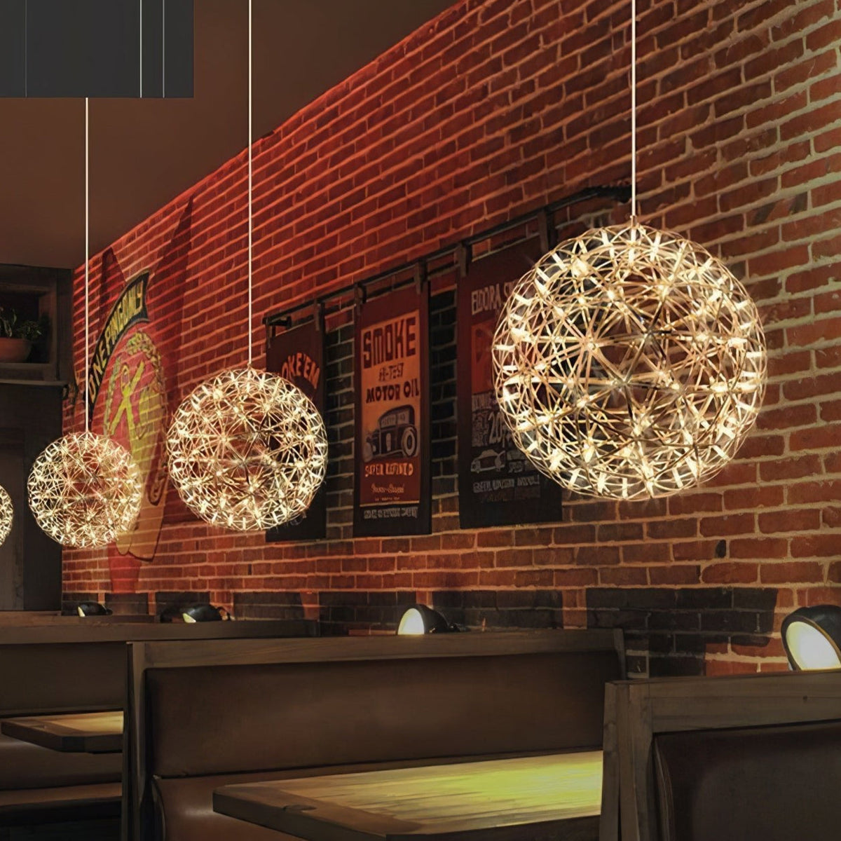 Noveno Suspension Boule Dorée de Luxe Postmoderne-Cielum