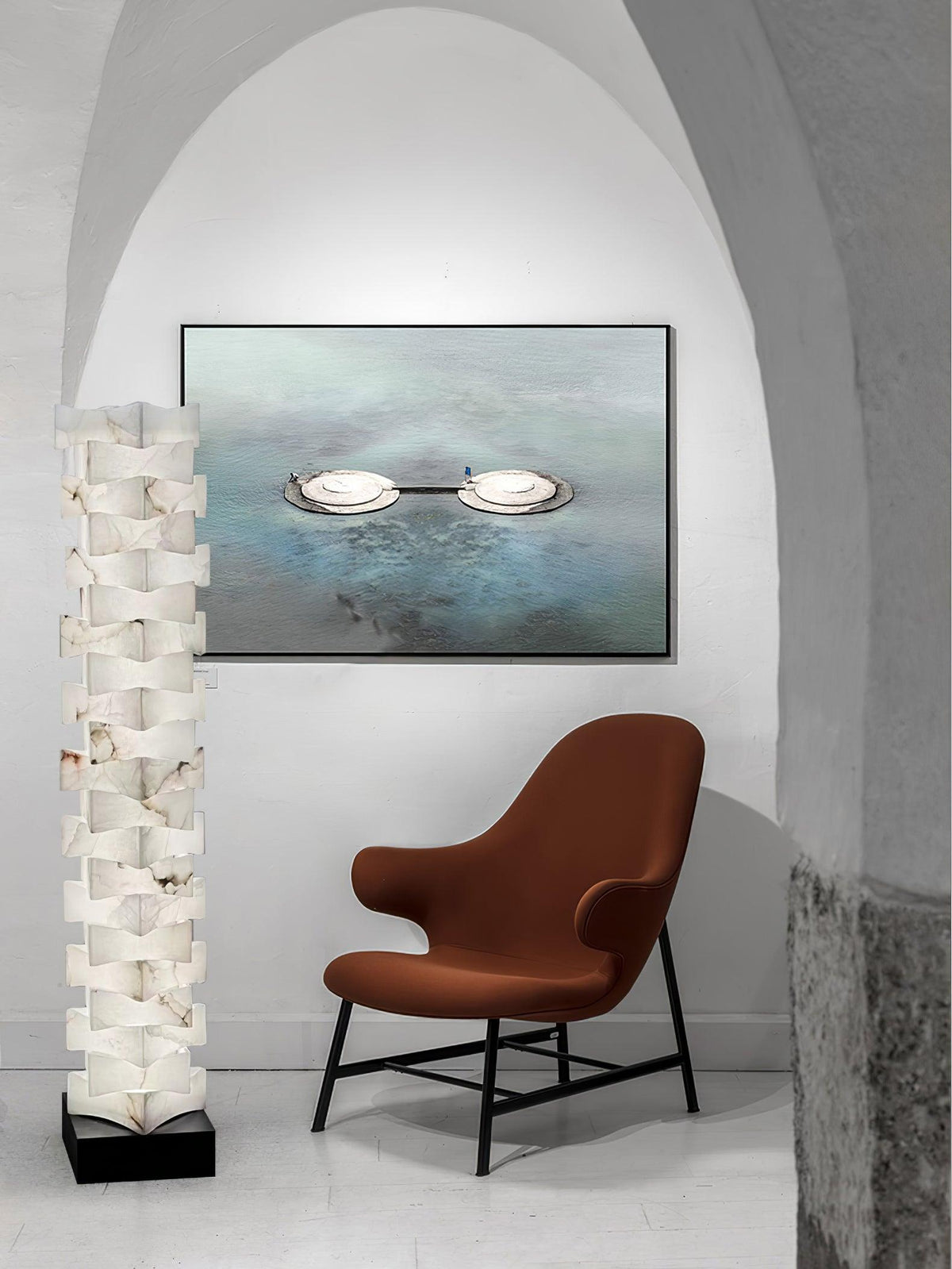 Sostix Lampadaire en Albâtre