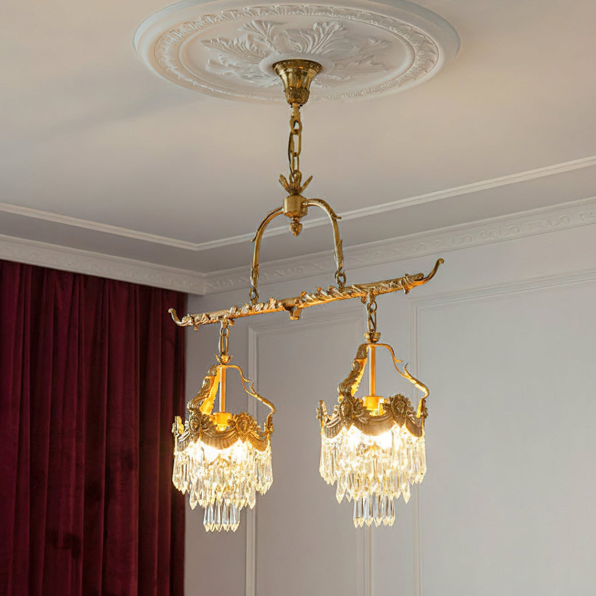 Seraphelion Suspension en Cristal Stainé Linéaire