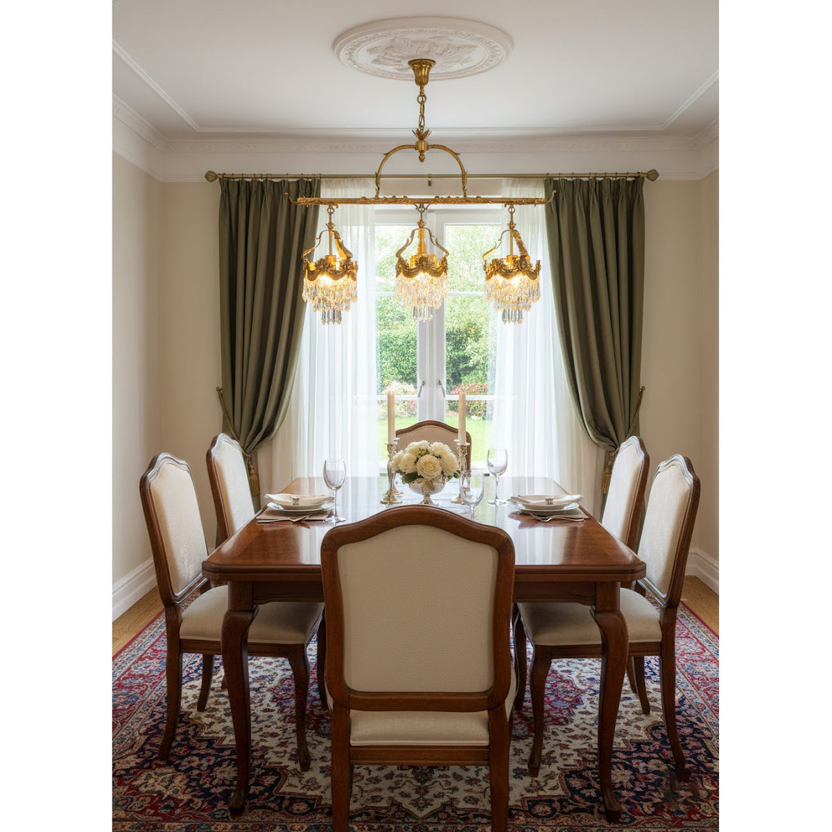 Seraphelion Suspension en Cristal Stainé Linéaire