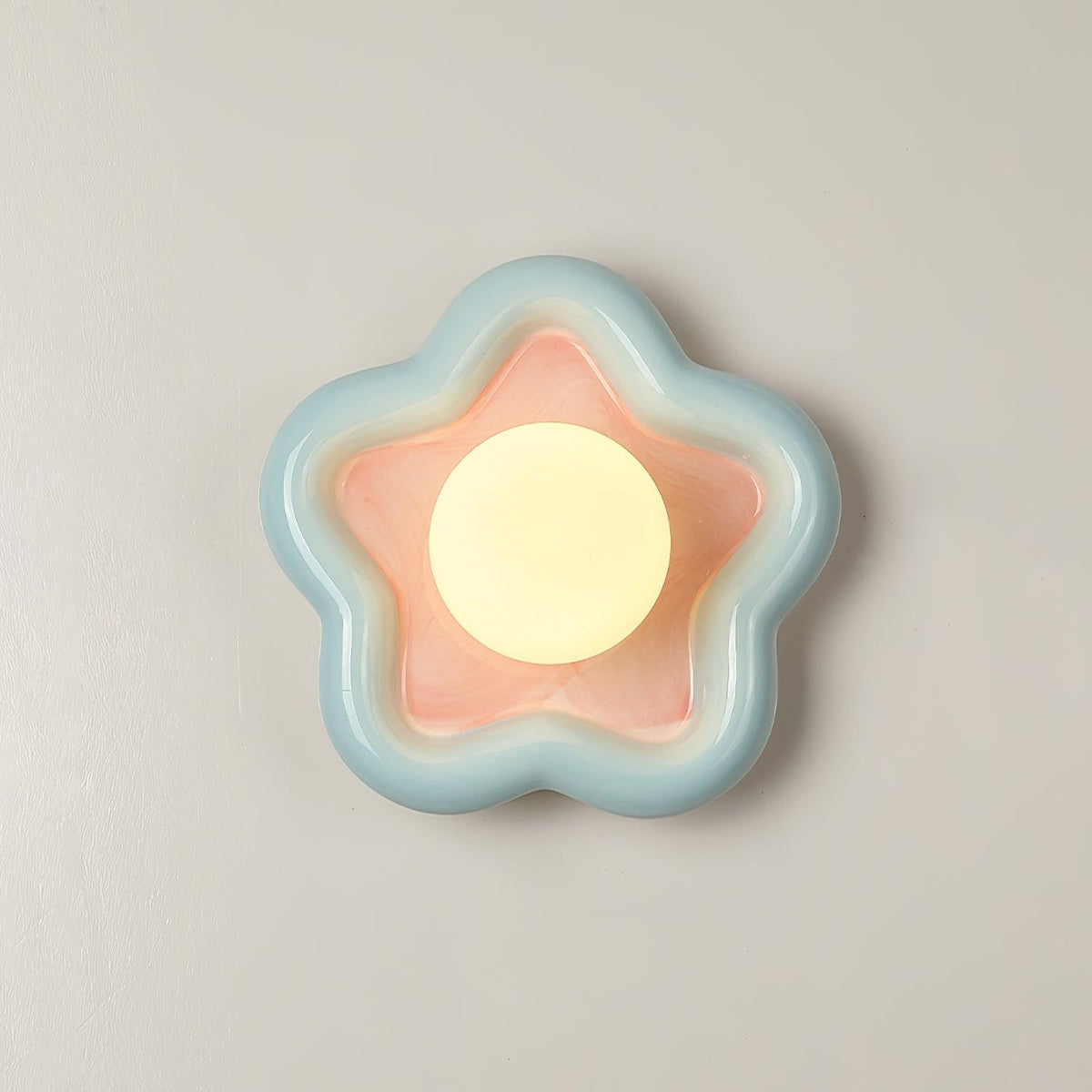 Petani Pink Yellow Flower Wall Light-Neutral Decor