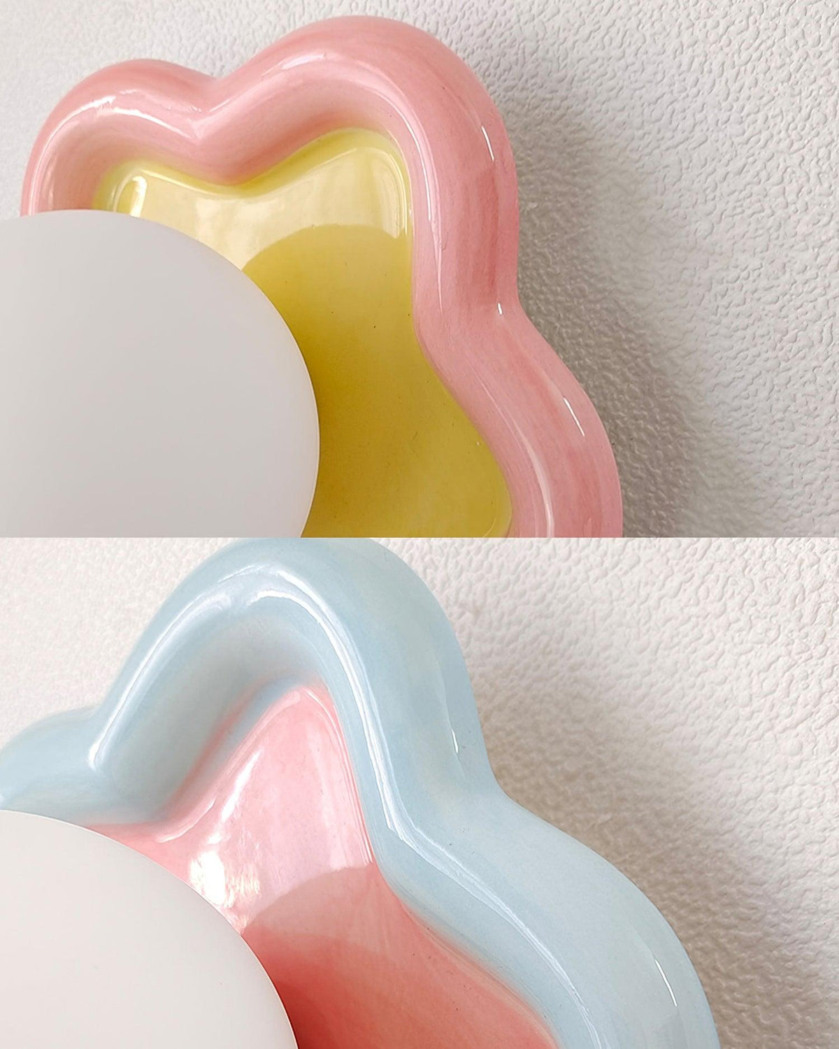 Petani Pink Yellow Flower Wall Light-Neutral Decor