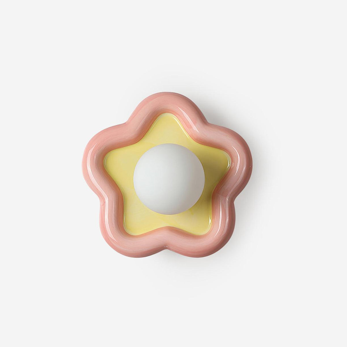 Petani Pink Yellow Flower Wall Light-Neutral Decor