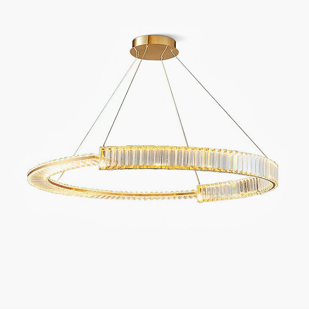 Kevely Lustre Stella Anneau Cristal LED-Cielum