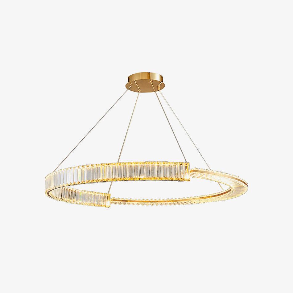Kevely Lustre Stella Anneau Cristal LED-Cielum