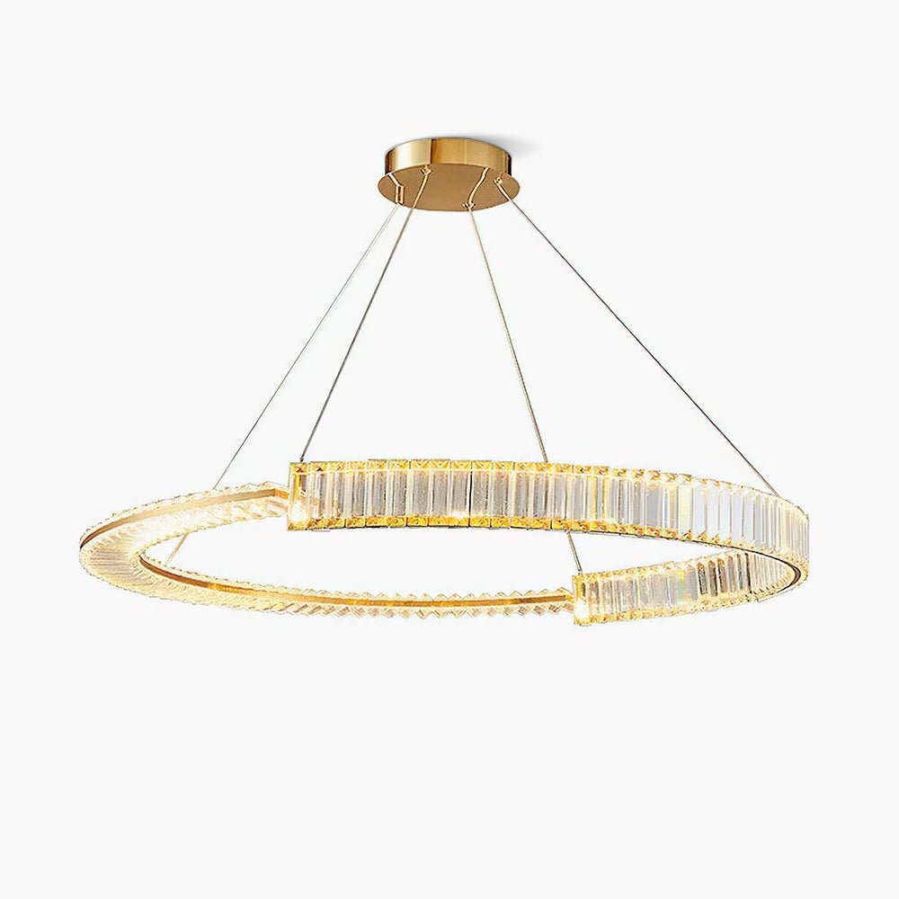 Kevely Lustre Stella Anneau Cristal LED-Cielum