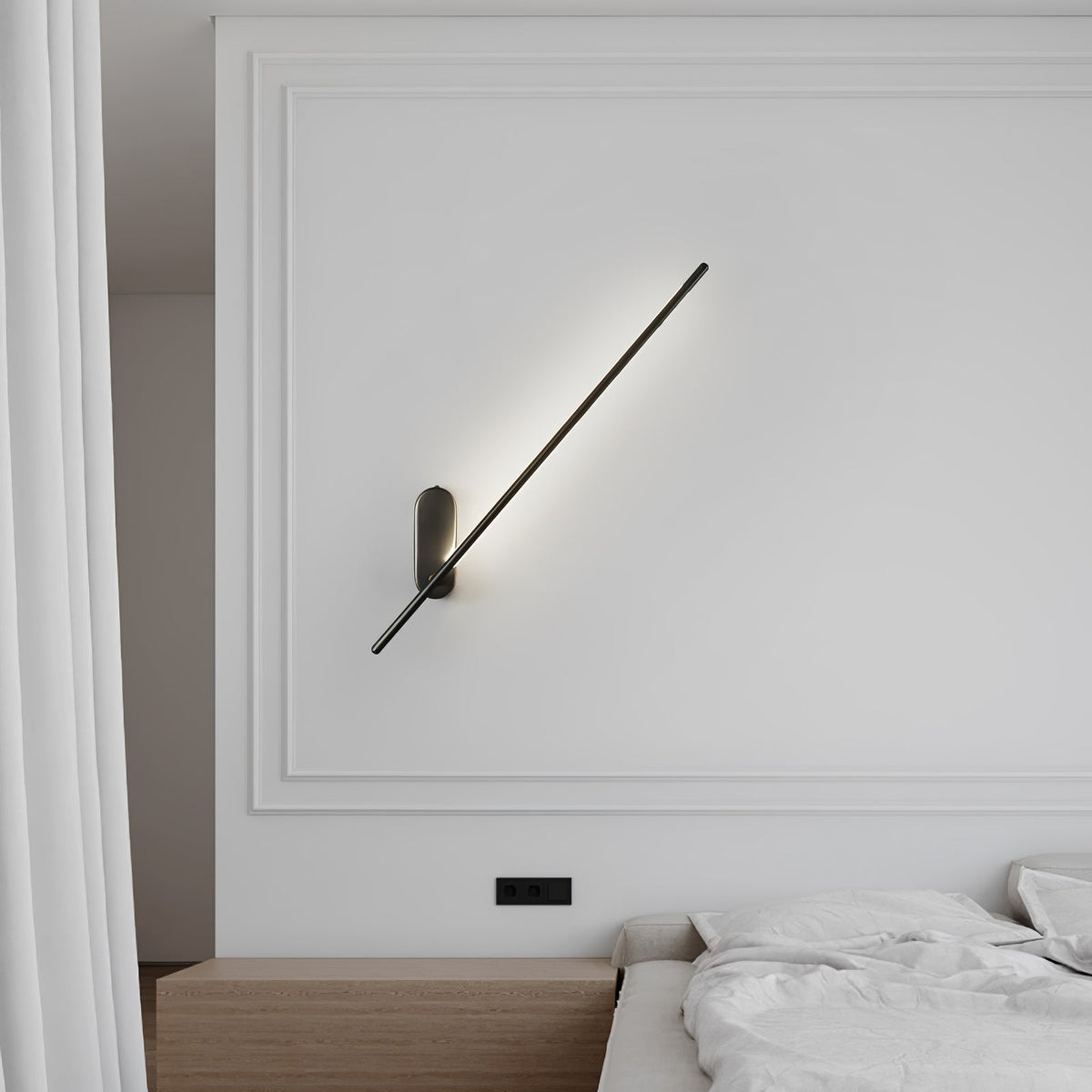 Vrysl Applique Murale avec Prise Fixe Minimaliste