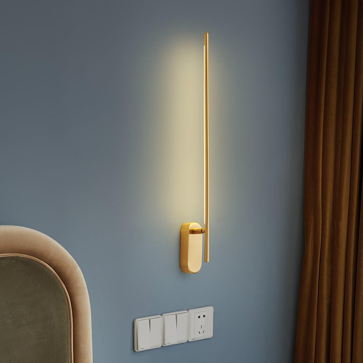 Vrysl Applique Murale avec Prise Fixe Minimaliste
