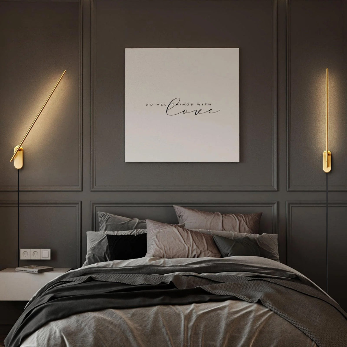 Vrysl Applique Murale avec Prise Fixe Minimaliste