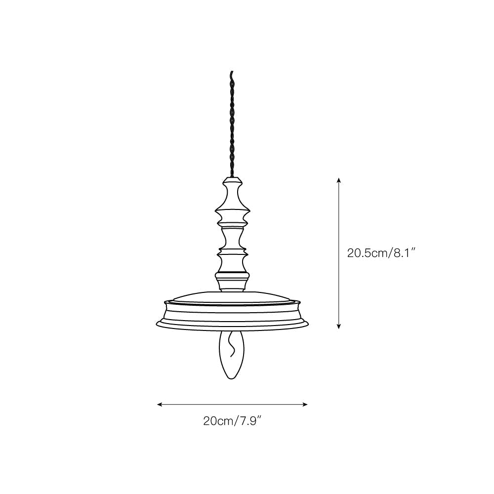 Iraeiel Ancien Minimaliste Bois Suspension