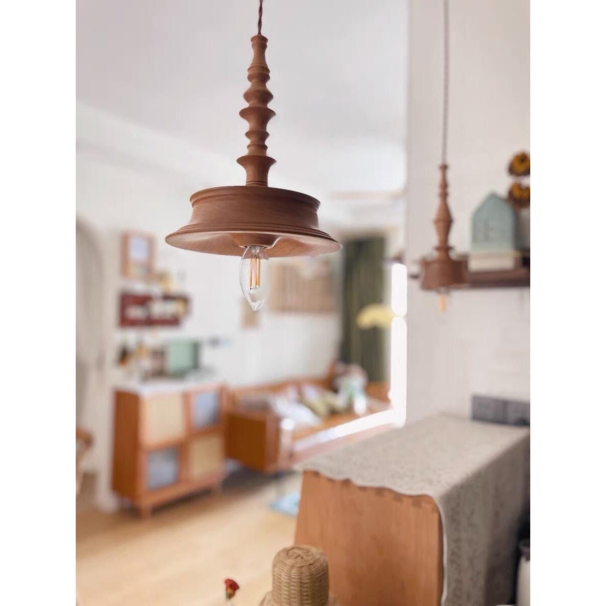 Iraeiel Ancien Minimaliste Bois Suspension
